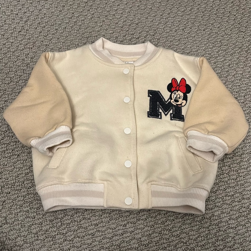 ZARA Minnie Mouse Varsity Jacket